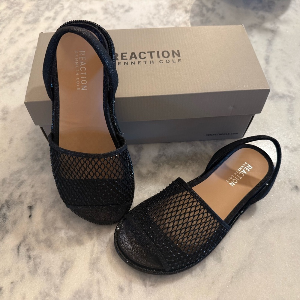 Kenneth Cole Reaction Black Crystal Mesh Footwear